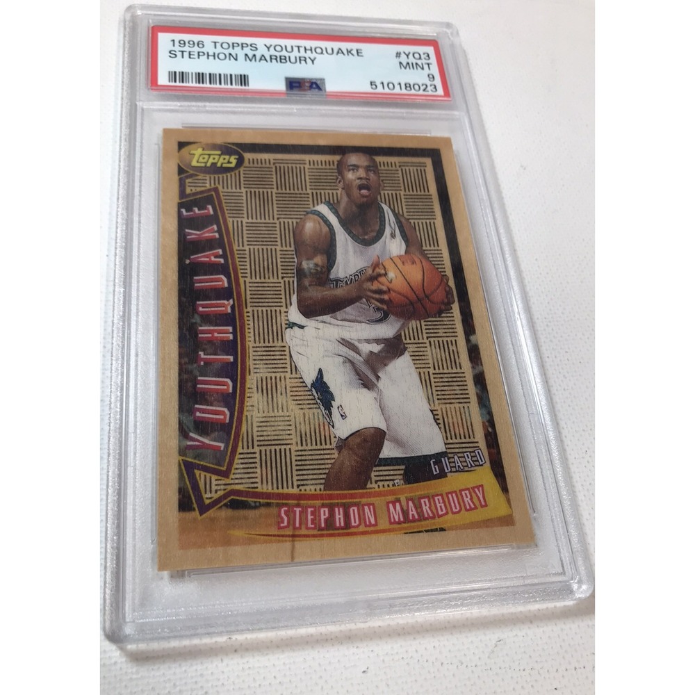STARBURY YOUTHQUAKE PSA 9 mintSTEPHON MARBURY ROOKIE 1996 TOPPS YQ3 NBA *TPHLC